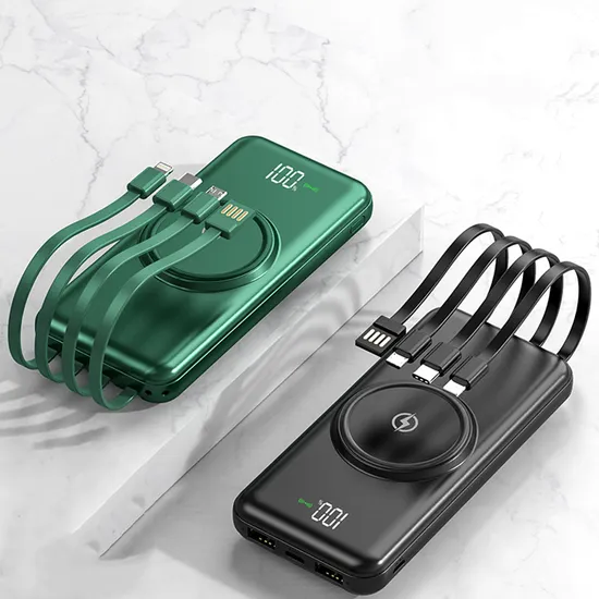 Tragbares Ladegerät, Powerbank 10000 mAh, eingebaut